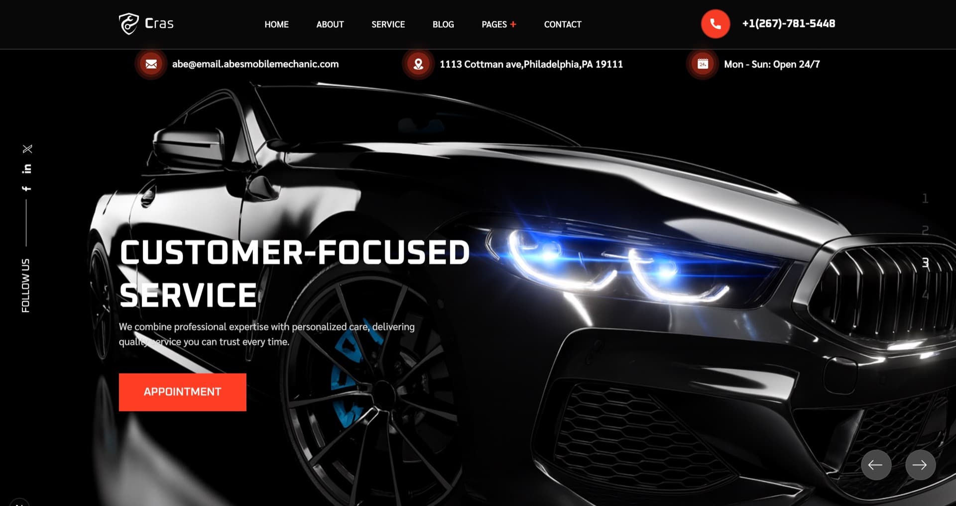 Auto Care Business Website